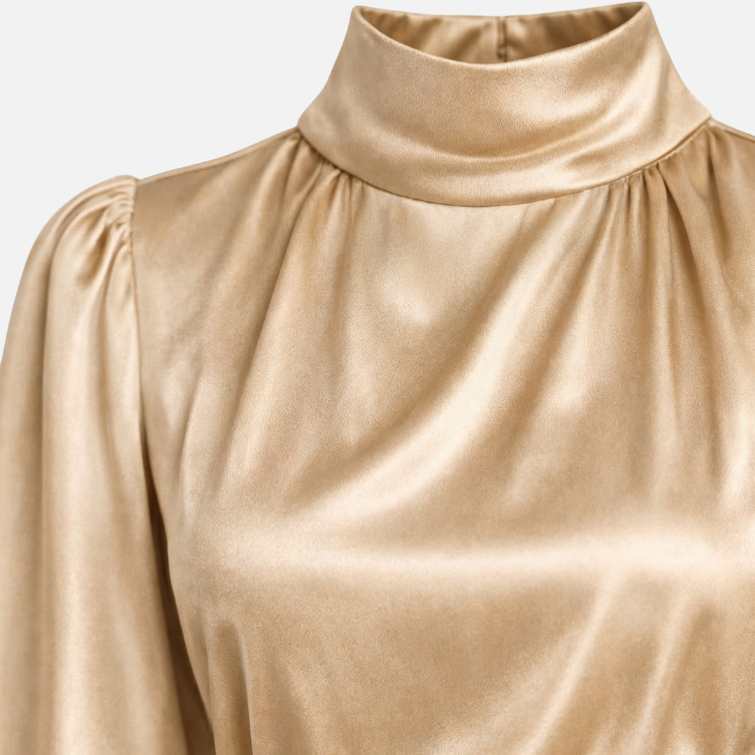 Kornélia | Long Sleeve High-Waist Midi Dress