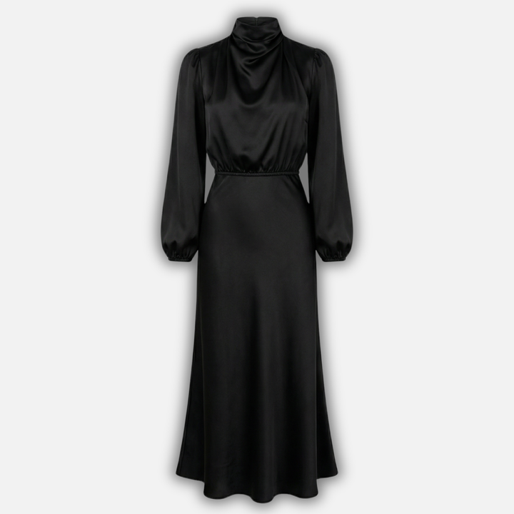 Kornélia | Long Sleeve High-Waist Midi Dress