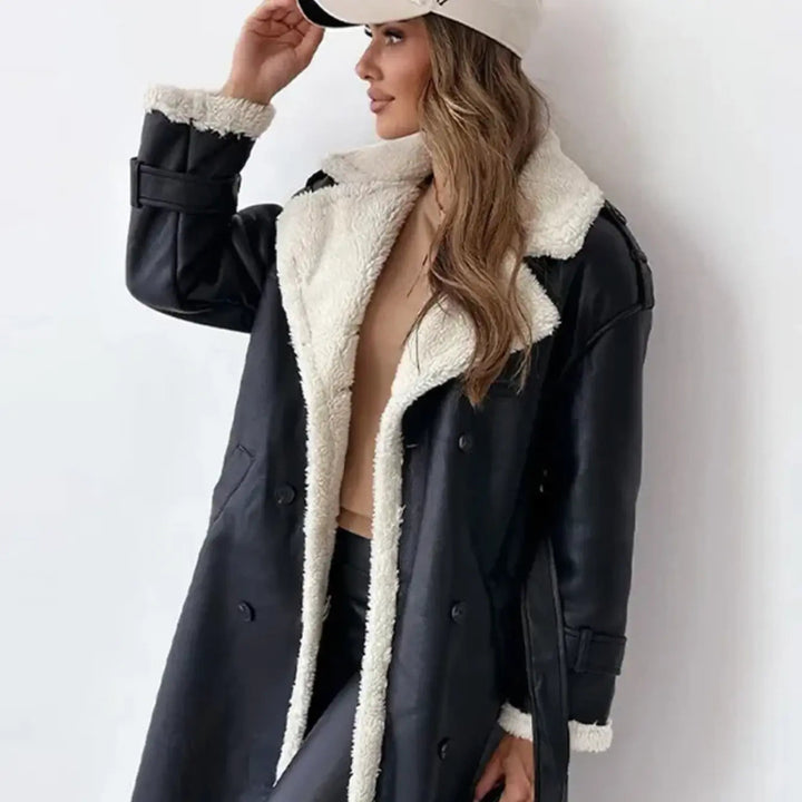 Women's Long Faux Fur-Lined Jacket