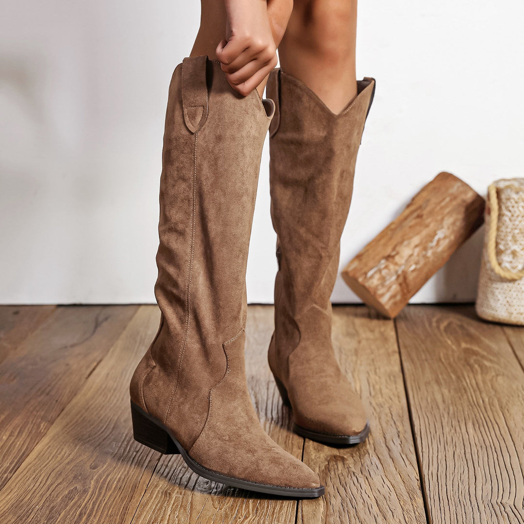 Pointed Toe High Western Boots