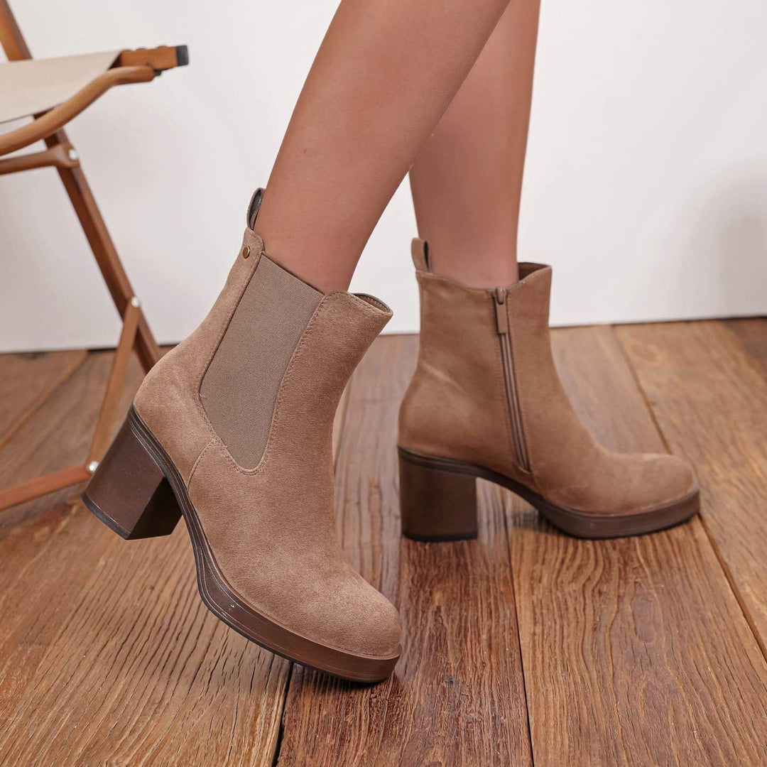 Ankle Boots with Leopard Print