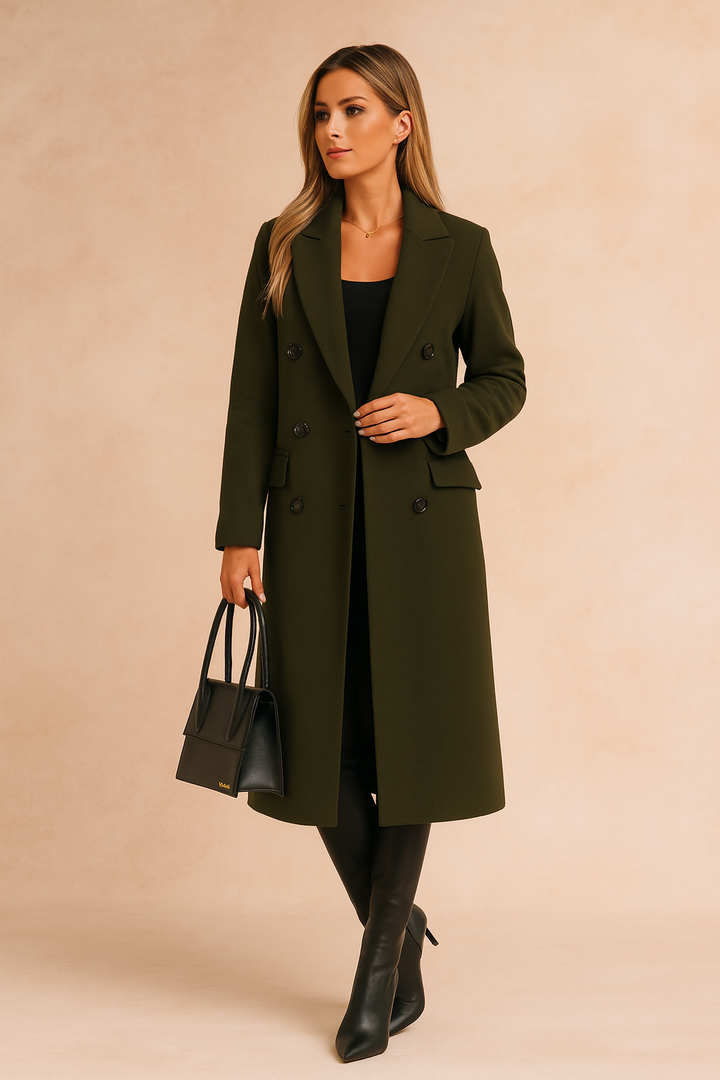 Double-Breasted Long Blazer for Women