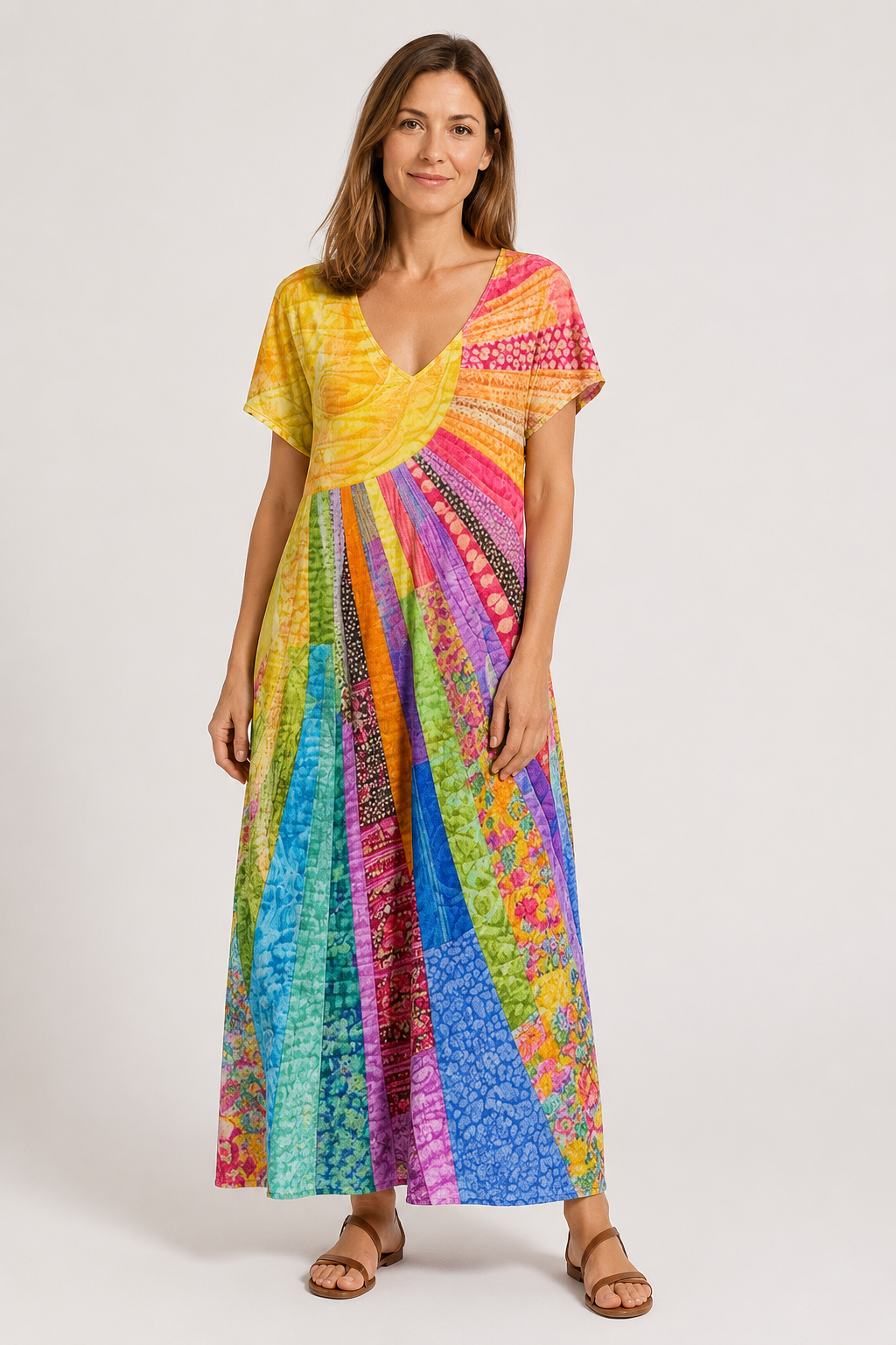 Malvina | Vibrant Bohemian Loose-Fit Dress