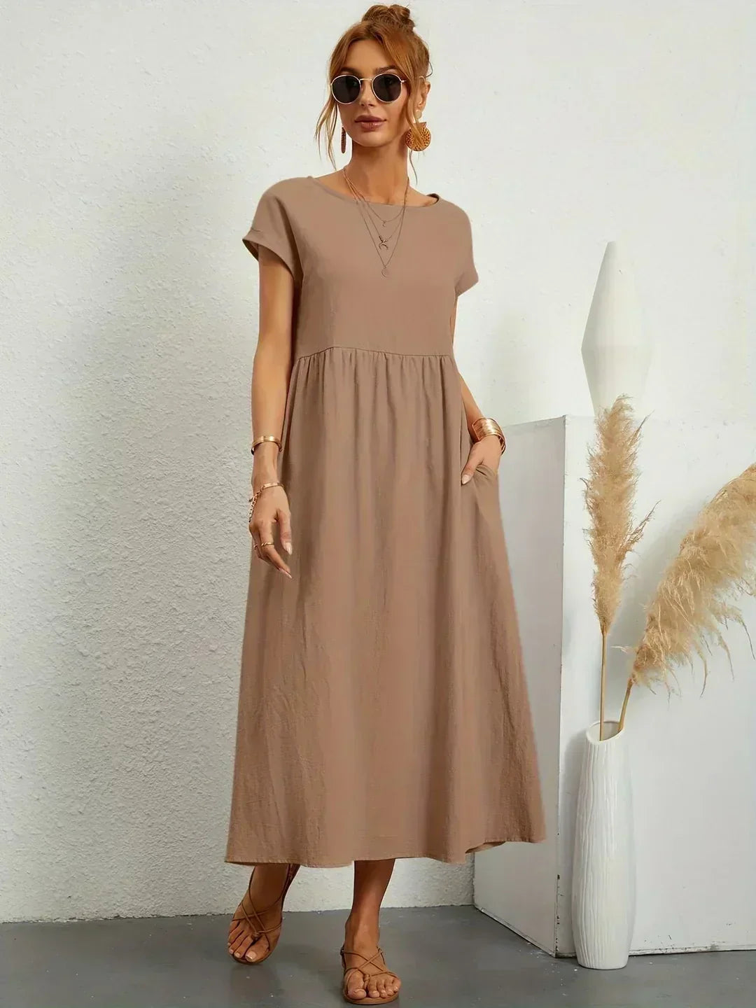 Maya | Breezy White Midi Dress