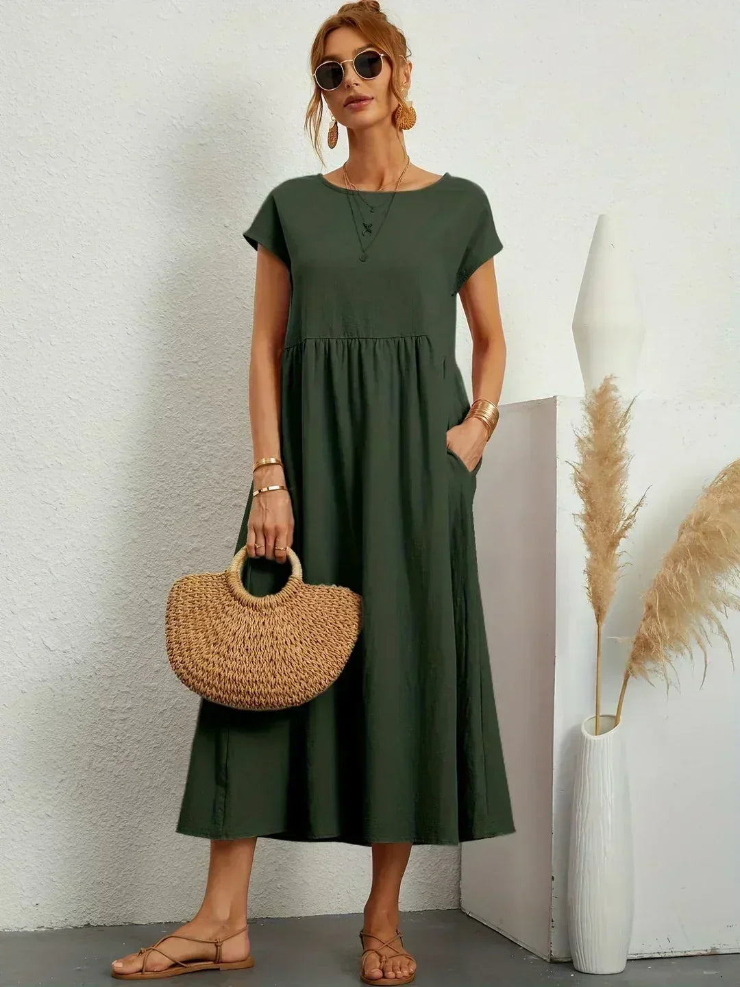 Maya | Breezy White Midi Dress