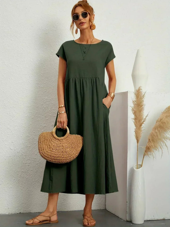Maya | Breezy White Midi Dress
