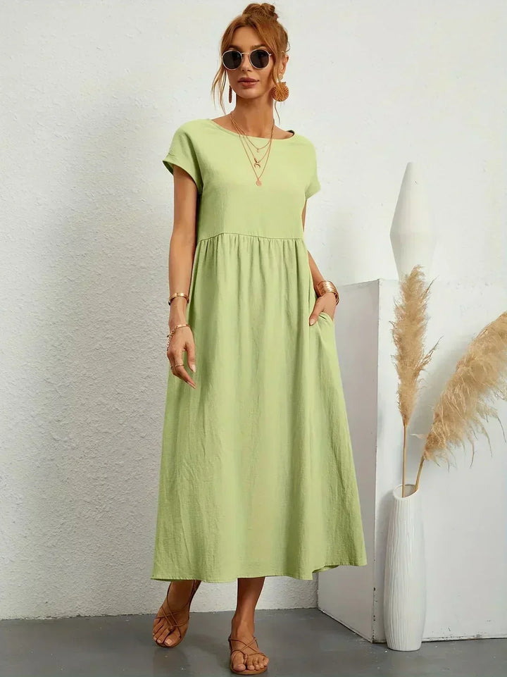 Maya | Breezy White Midi Dress
