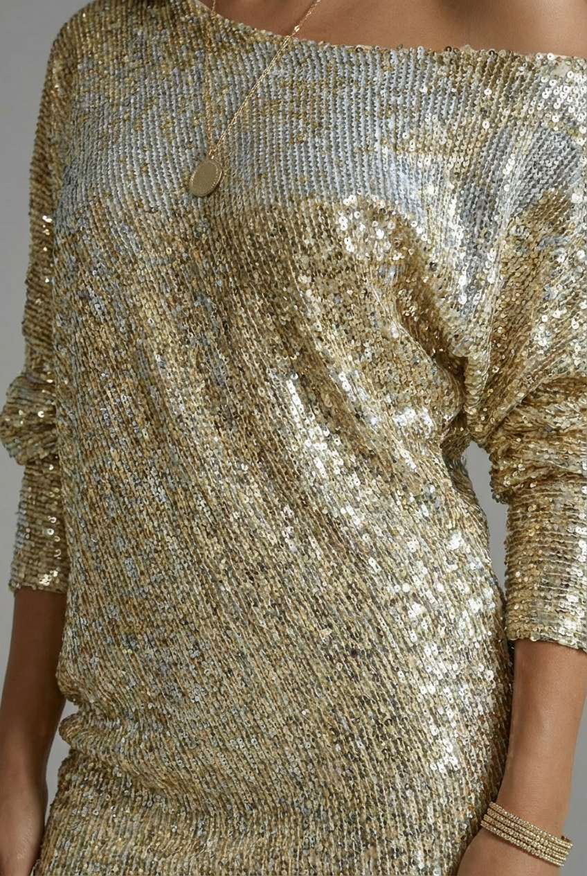 Lada | Mini Dress with Sparkling Cocktail Design