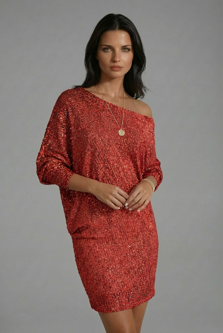 Lada | Mini Dress with Sparkling Cocktail Design