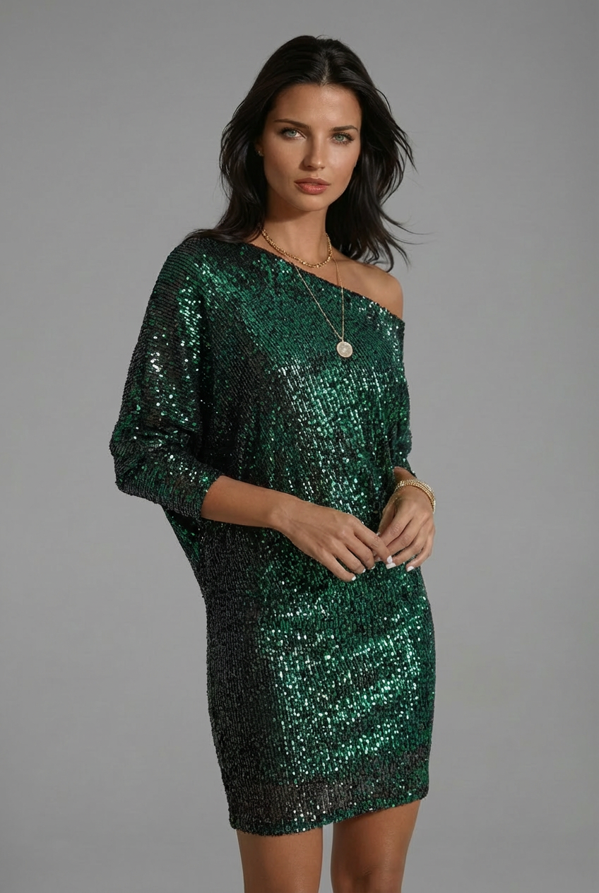 Lada | Mini Dress with Sparkling Cocktail Design