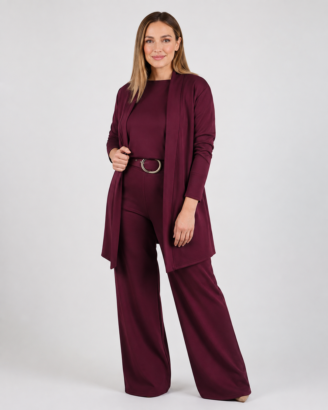 Nela | Sophisticated Three-Piece Set (Belt Not Included)
