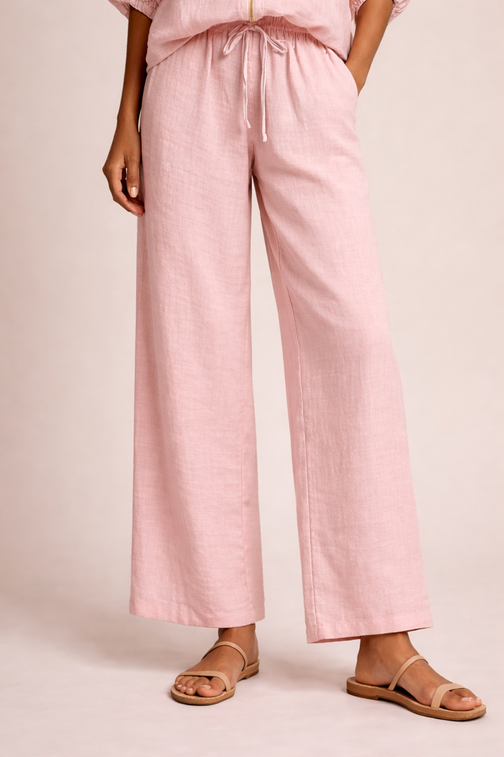 Nina | Lightweight Two-Piece Set with Wide-Leg Trousers