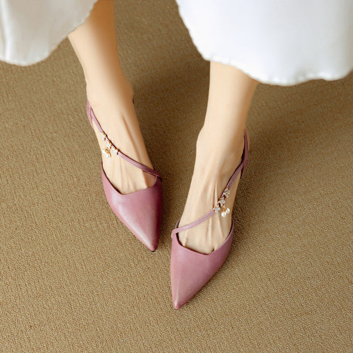 Genuine Leather Dahlia Heels