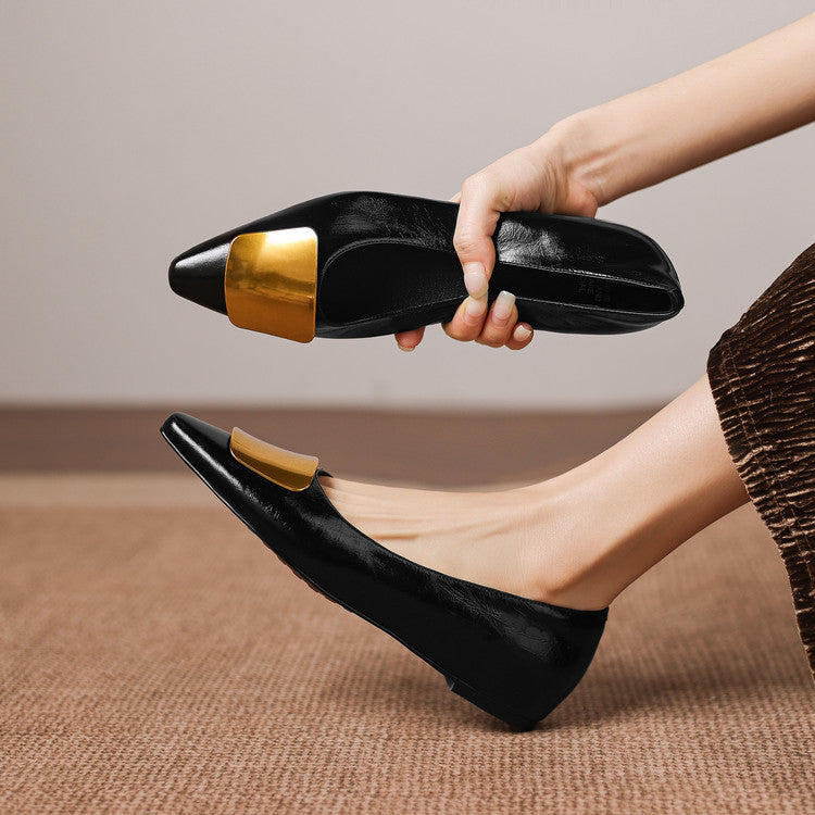 Relia Genuine Leather Flats