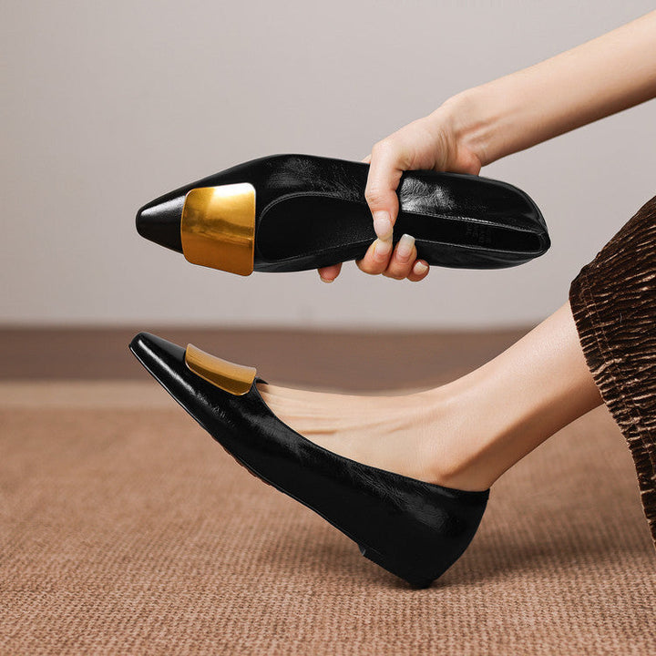 Relia Genuine Leather Flats