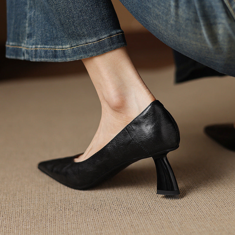 Authentic Leather Heels Veler