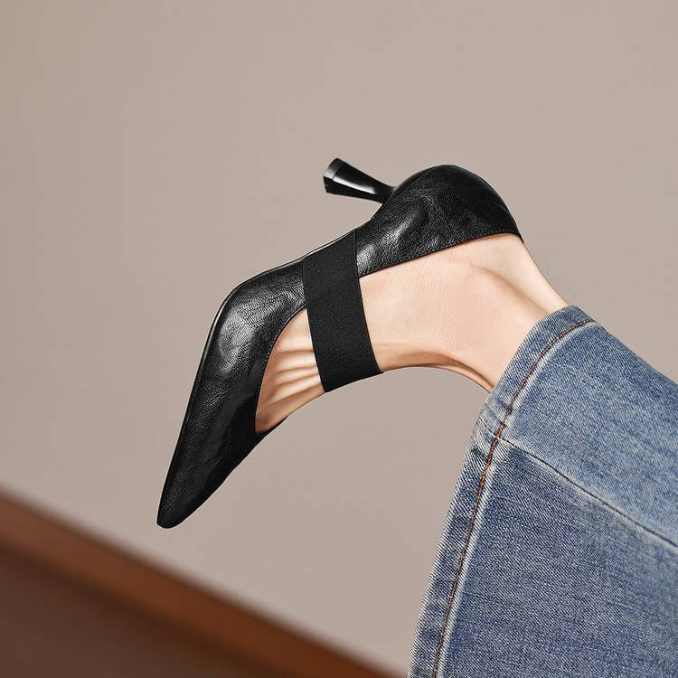 Authentic Leather Heels Cyra