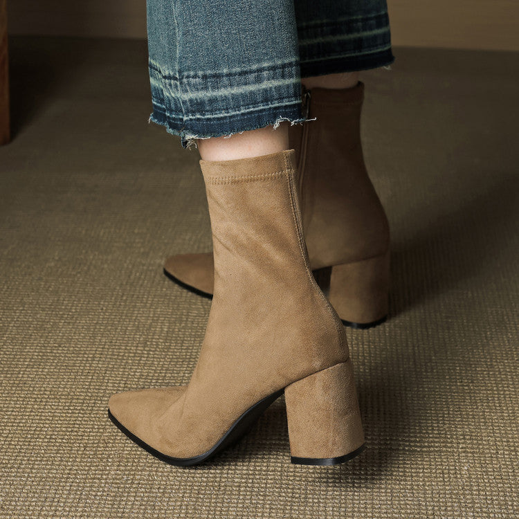 Authentic Suede Leather Ankle Boots