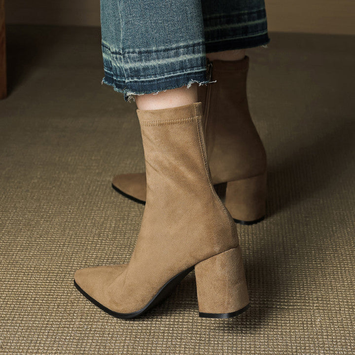 Authentic Suede Leather Ankle Boots