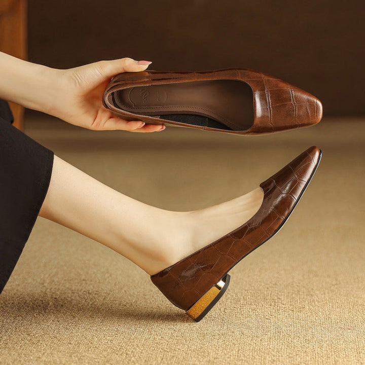 Authentic Leather Heels Celene