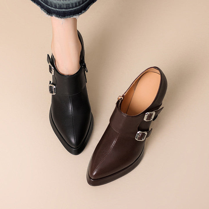 Authentic Leather Heels Nyrix