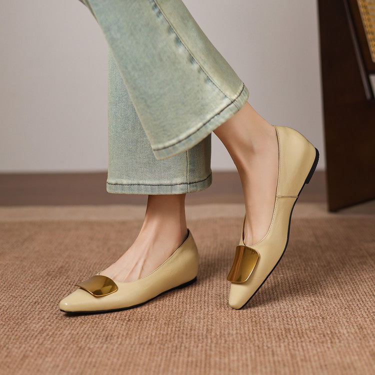 Relia Genuine Leather Flats