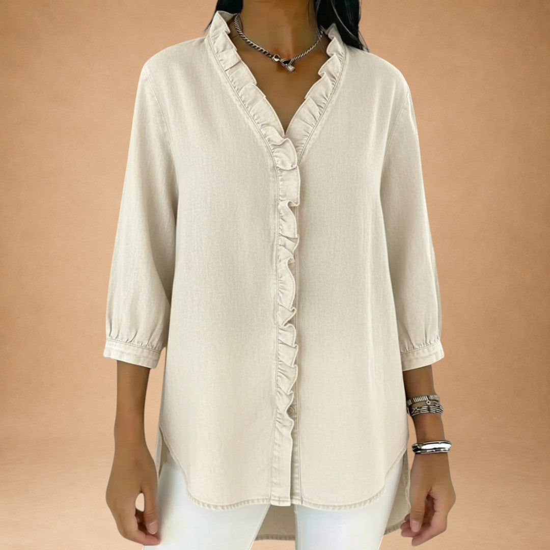 Elena - Elegant Blouse with Ruffles