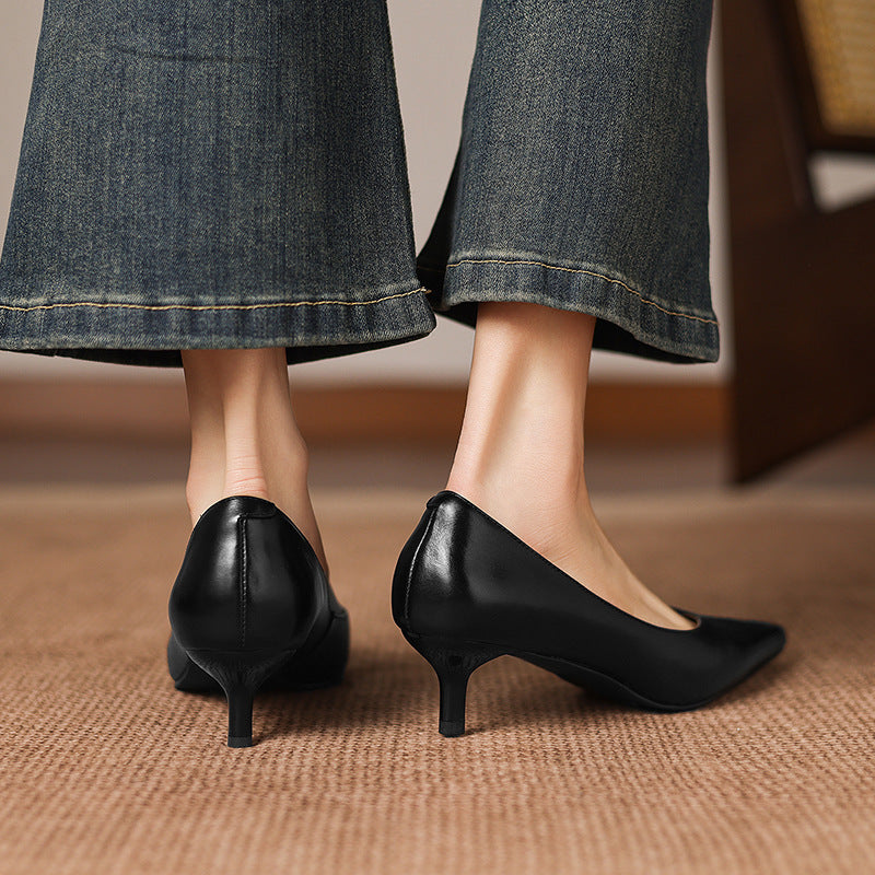 Authentic Leather Heels Relle
