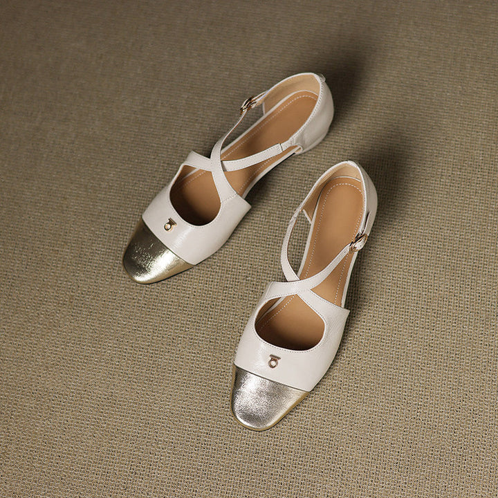 Elene Genuine Leather Mary-Jane Flats