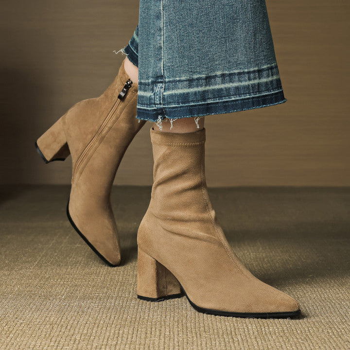 Authentic Suede Leather Ankle Boots