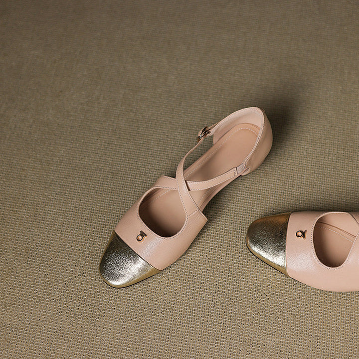 Elene Genuine Leather Mary-Jane Flats
