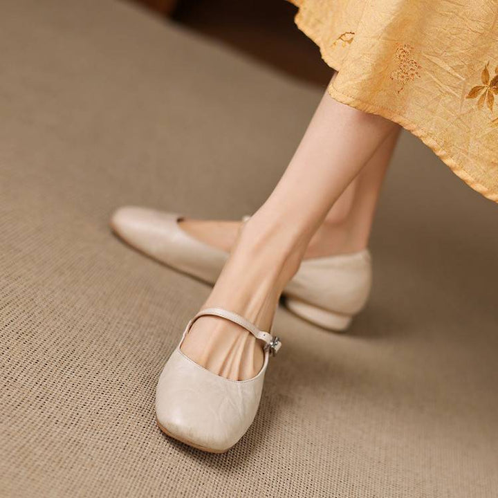 Seren Genuine Leather Flats