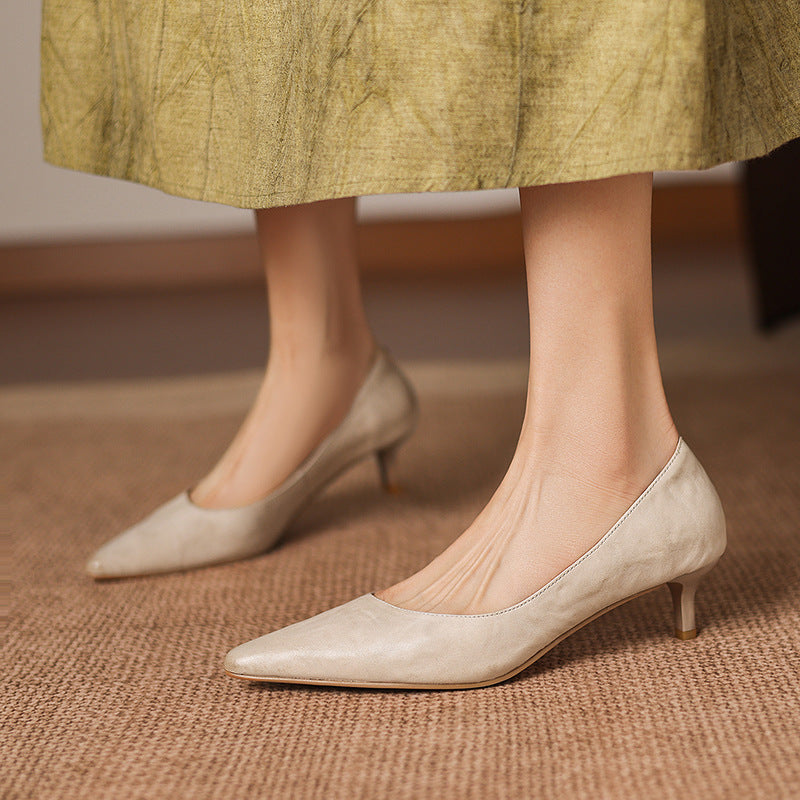 Authentic Leather Heels Relle
