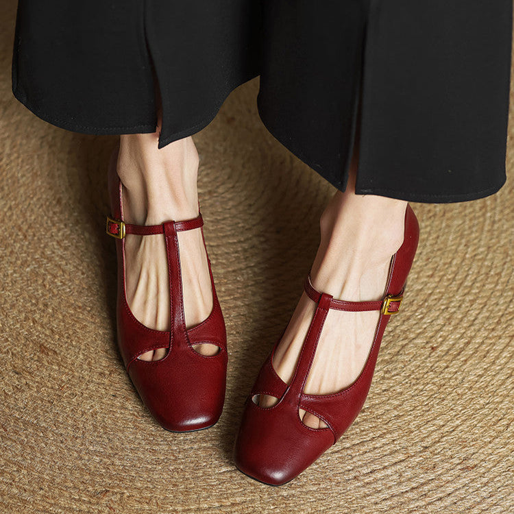 Elora Authentic Leather Heels