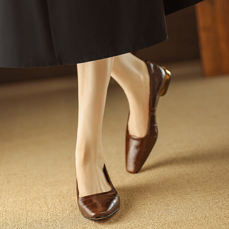 Authentic Leather Heels Celene