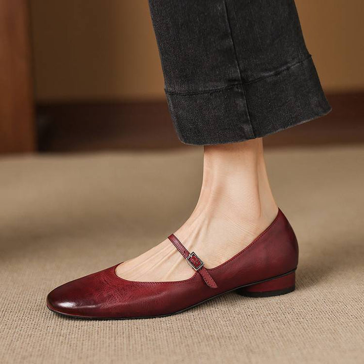 Seren Genuine Leather Flats