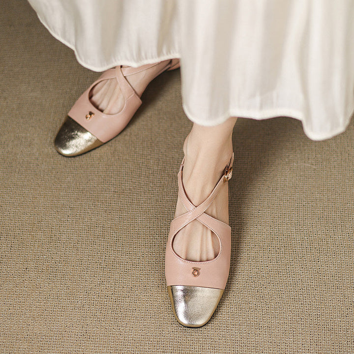 Elene Genuine Leather Mary-Jane Flats