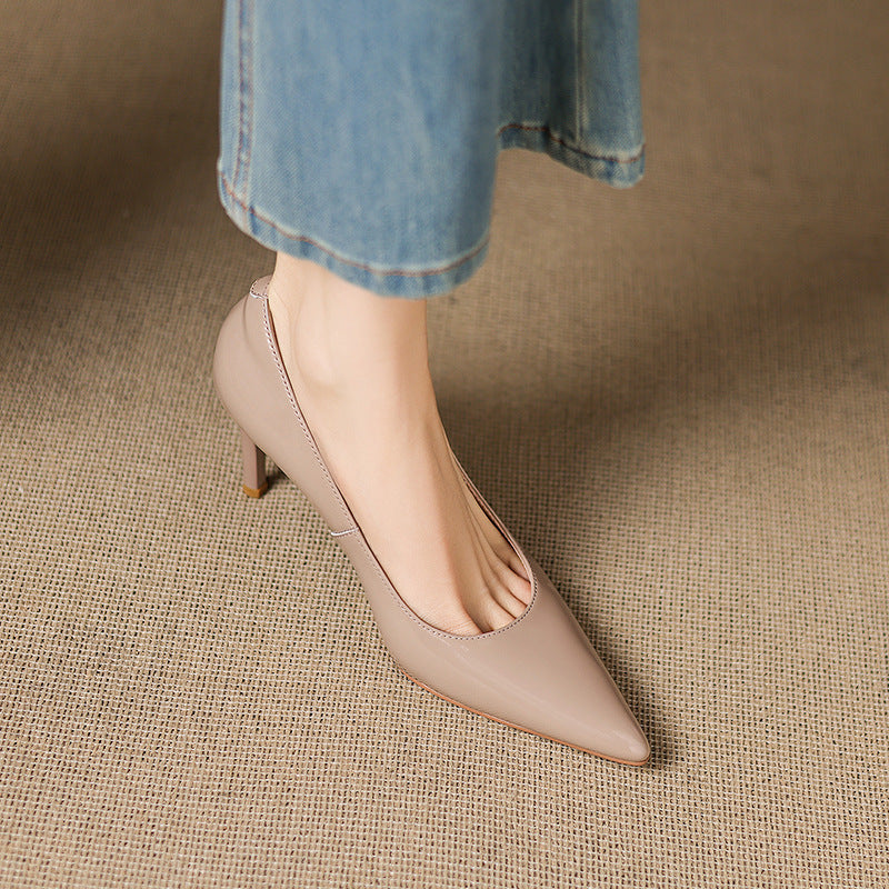 Authentic Leather Stiletto Heels Evron