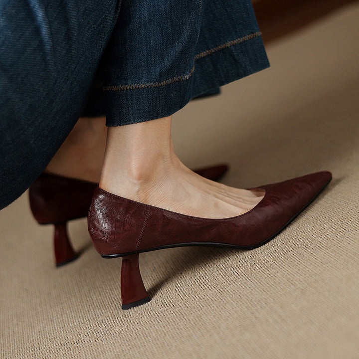 Authentic Leather Heels Veler