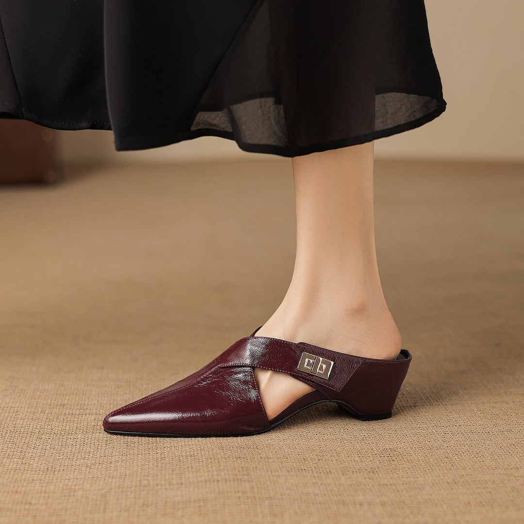 Eyla Authentic Leather Mules