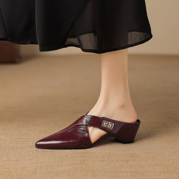 Eyla Authentic Leather Mules