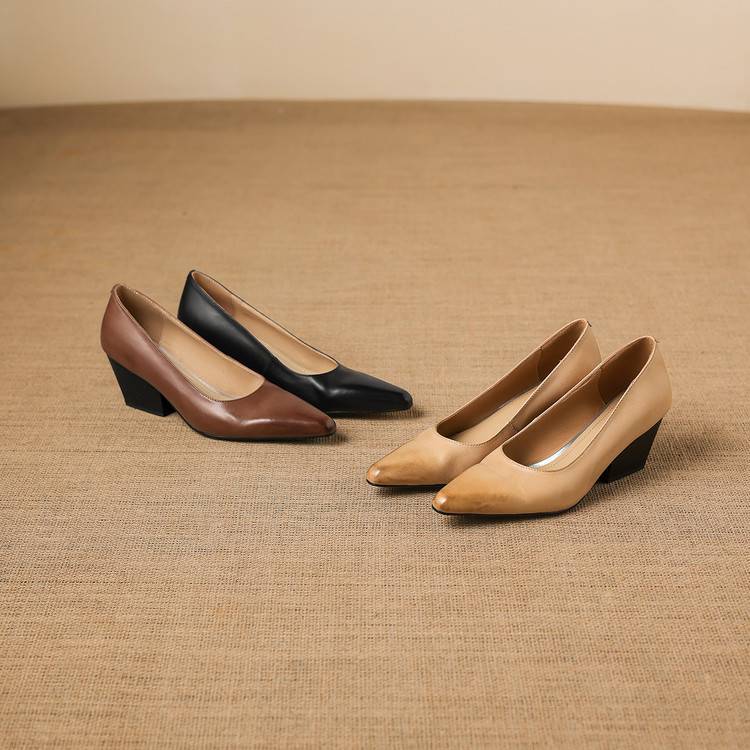 Zyla Authentic Leather Heels