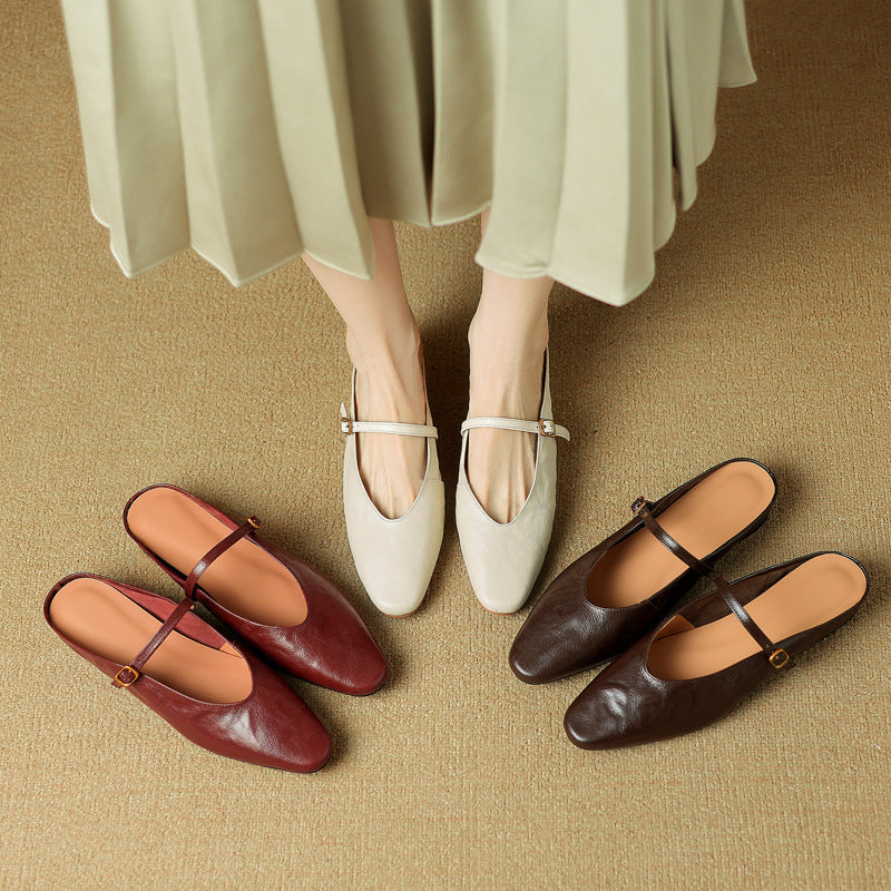 Kiro Genuine Leather Mules