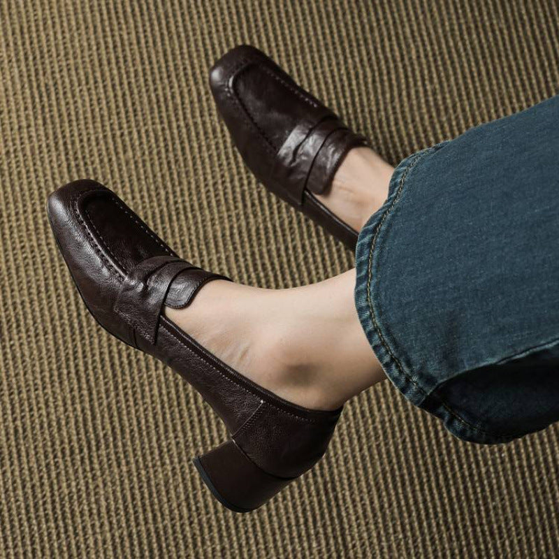 Authentic Leather Heels Sora