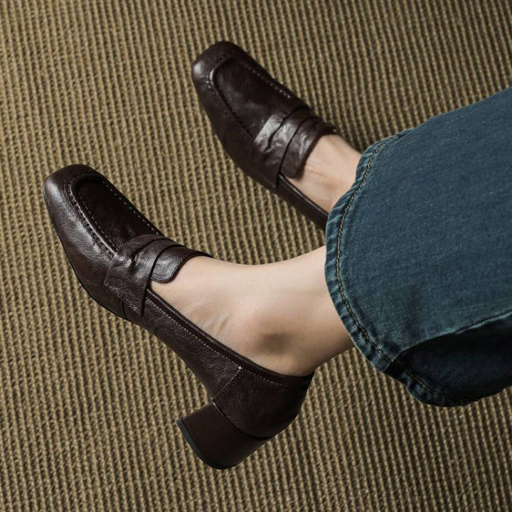 Authentic Leather Heels Sora