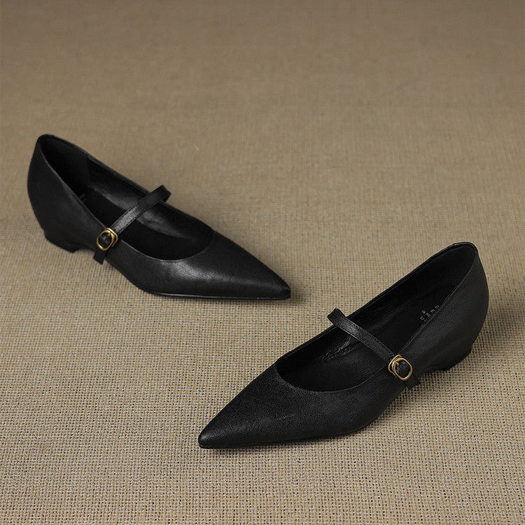 Delia Leather Heels
