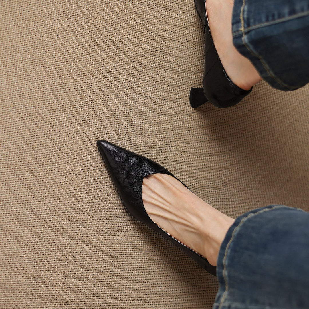 Authentic Leather Heels Veler