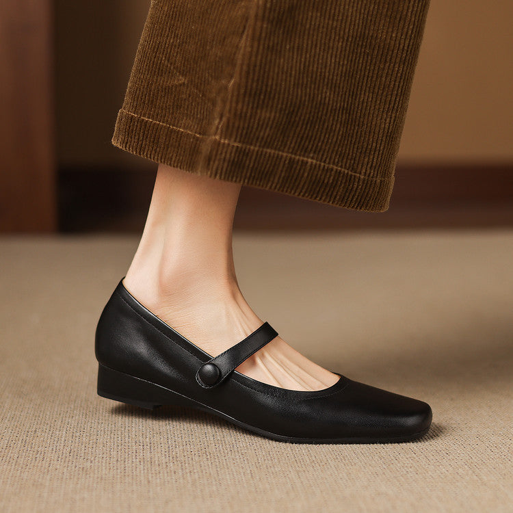 Emel Genuine Leather Flats