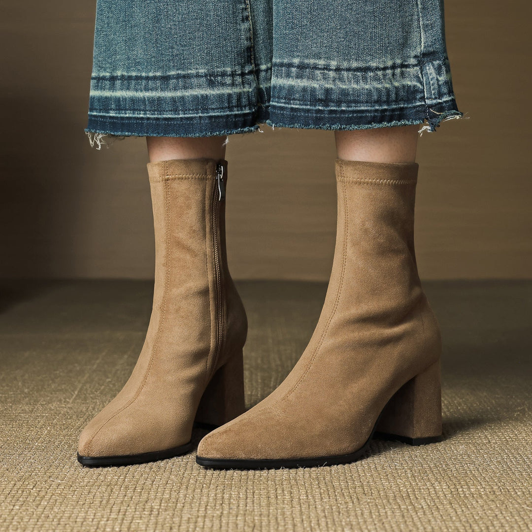 Authentic Suede Leather Ankle Boots