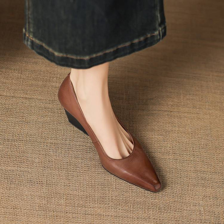 Zyla Authentic Leather Heels